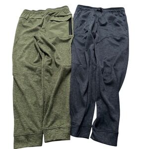 Boys DriWorks Tech Fleece Jogger Pants 2 Pack Green Lichen Greystone NWT XXL 18